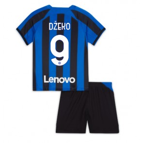 Inter Milan Edin Dzeko #9 Hjemmedraktsett Barn 2022-23 Kortermet (+ Korte bukser)